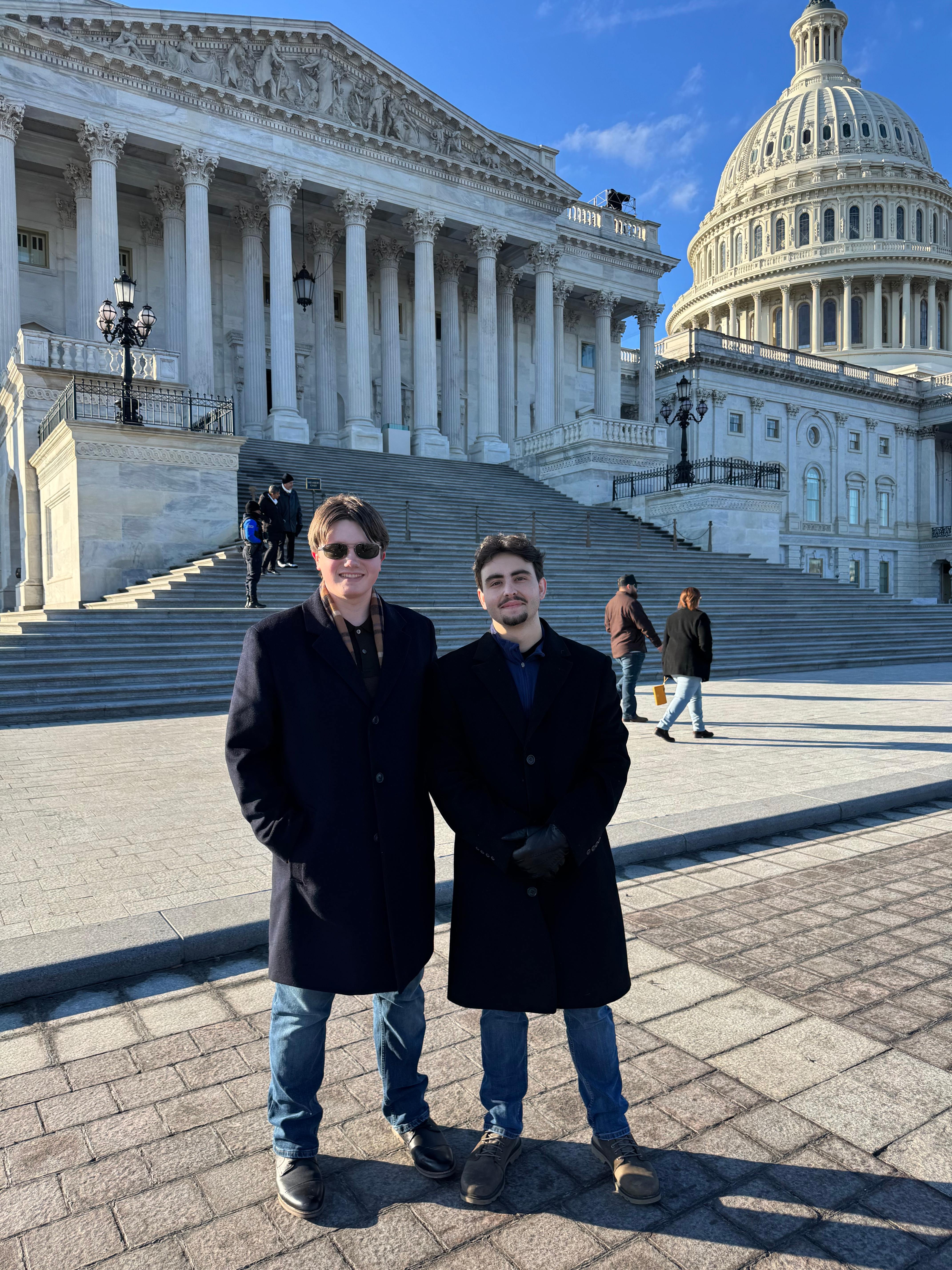 Lane and Daniel at the US Capitol building